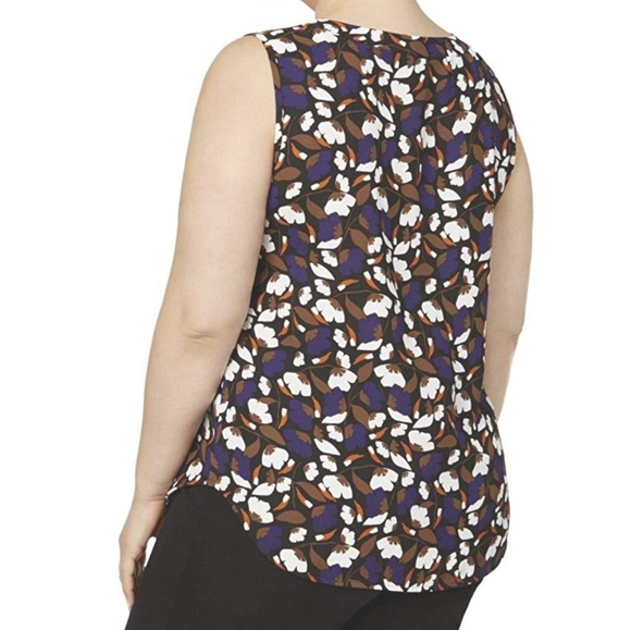 NWT Anne Klein african violet floral print tank - Picture 2 of 8